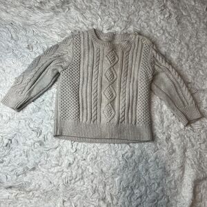 GAP Baby Cable Knit Sweater in Cream